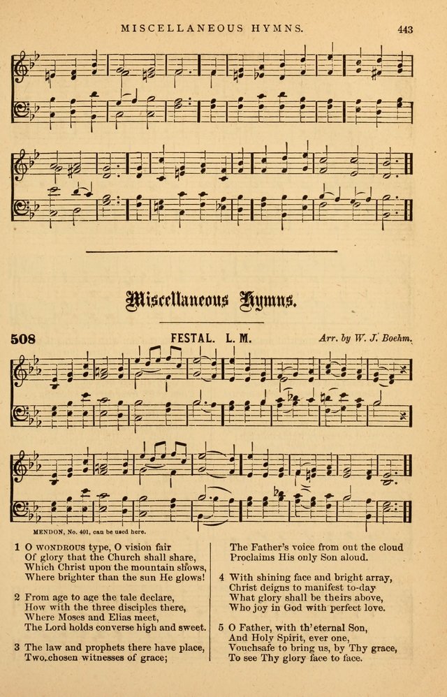 Hymnal Companion to the Prayer Book: suited to the special seasons of the Christian year, and other occasions of public worship, as well as for use in the Sunday-school...With accompanying tunes page 446