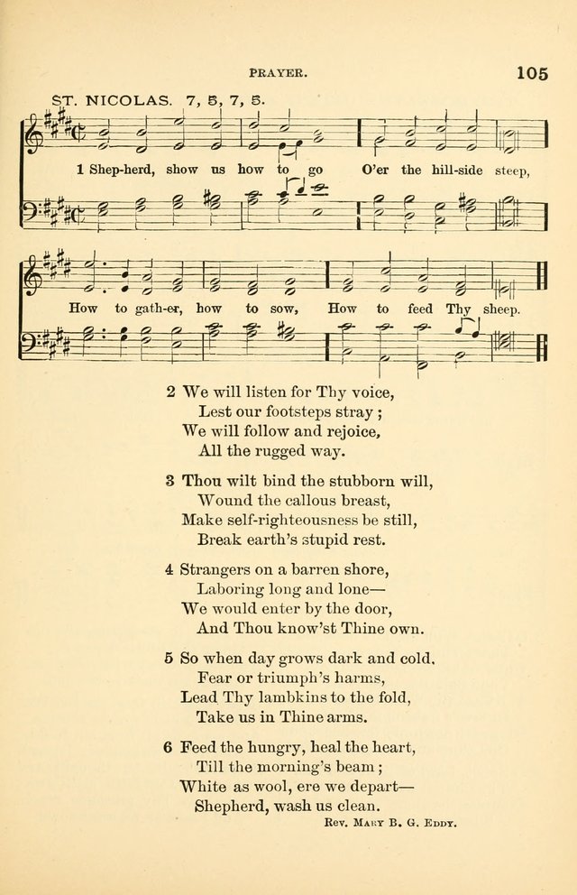 Hymnal for Christian Science Church and Sunday School Services page 105