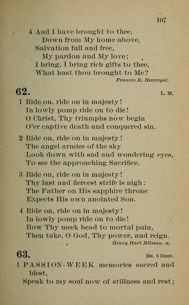 Hymnal: for churches and Sunday-schools of the Augustana Synod page 107