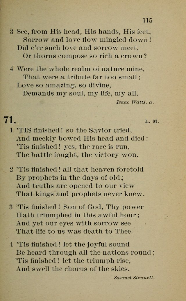 Hymnal: for churches and Sunday-schools of the Augustana Synod page 115