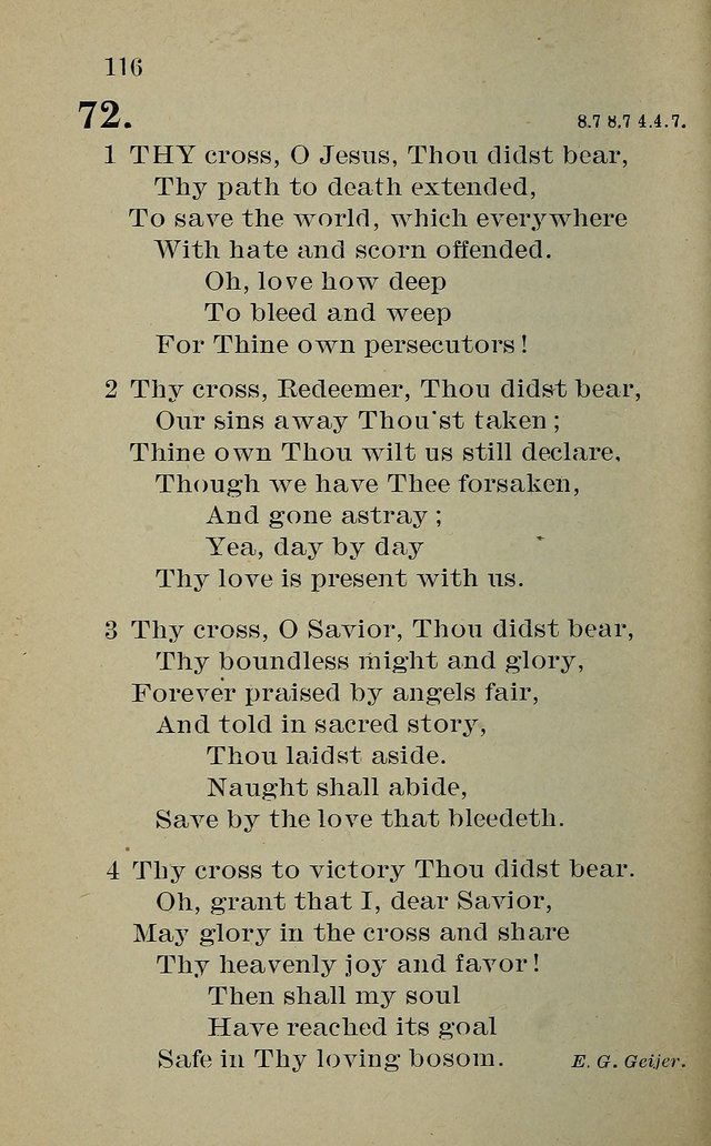 Hymnal: for churches and Sunday-schools of the Augustana Synod page 116