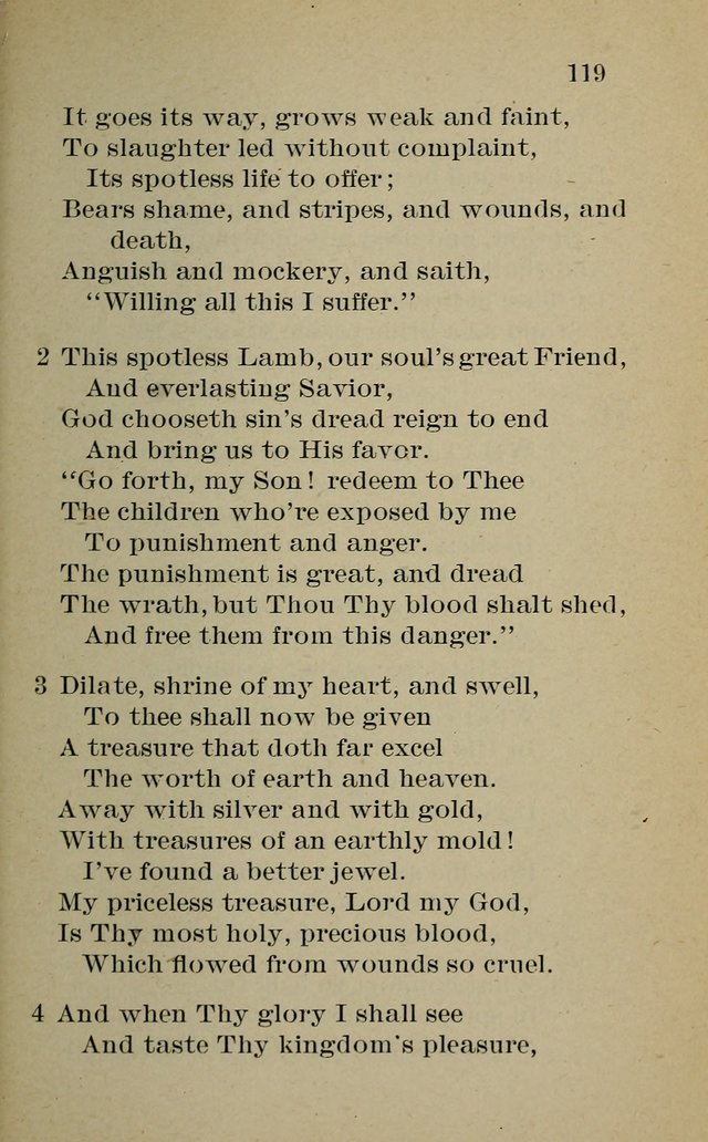 Hymnal: for churches and Sunday-schools of the Augustana Synod page 119