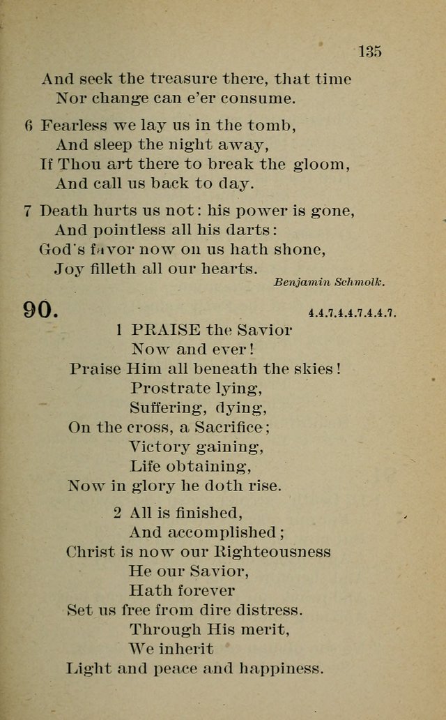 Hymnal: for churches and Sunday-schools of the Augustana Synod page 135