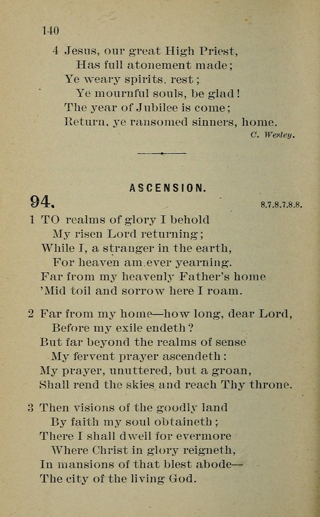 Hymnal: for churches and Sunday-schools of the Augustana Synod page 140