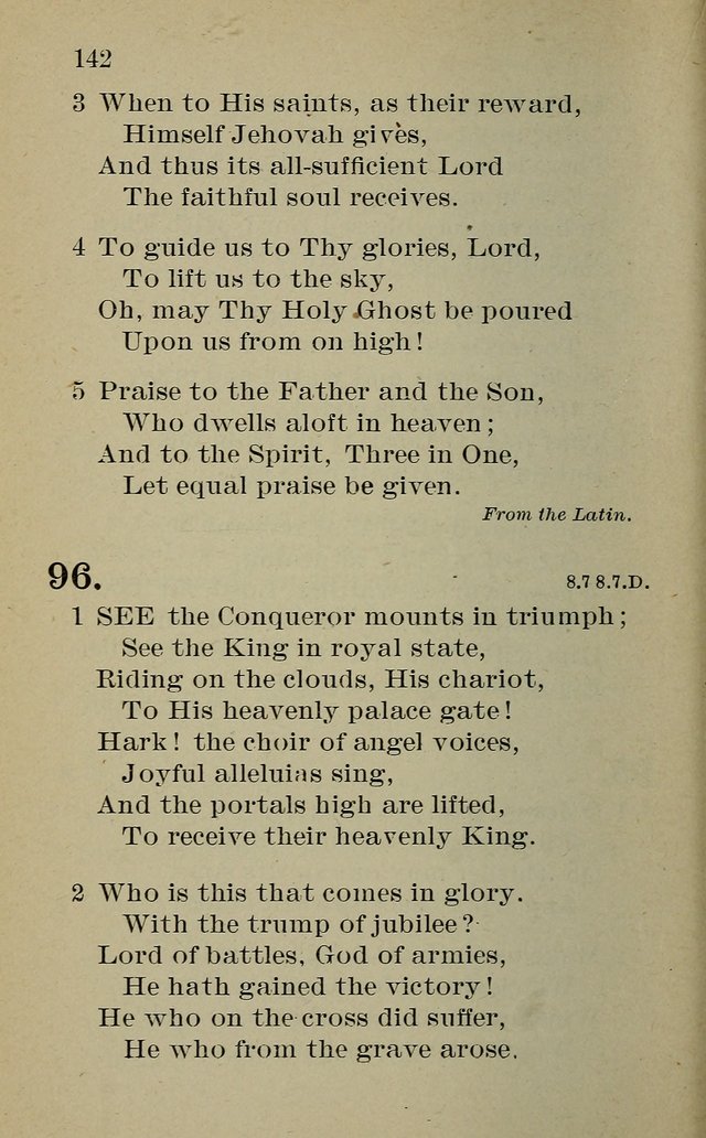 Hymnal: for churches and Sunday-schools of the Augustana Synod page 142