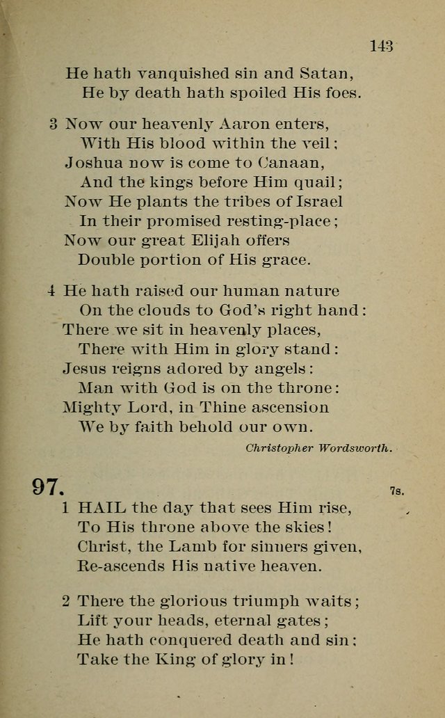 Hymnal: for churches and Sunday-schools of the Augustana Synod page 143