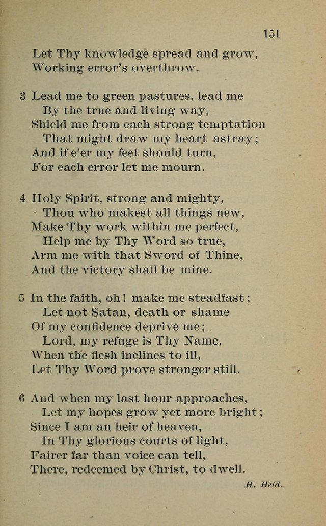 Hymnal: for churches and Sunday-schools of the Augustana Synod page 151