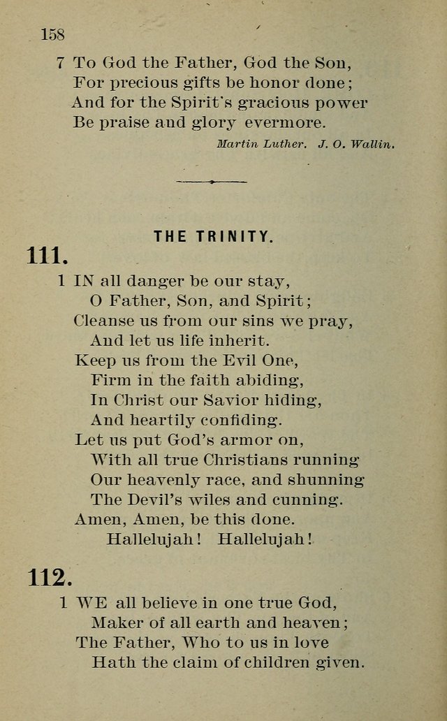 Hymnal: for churches and Sunday-schools of the Augustana Synod page 158