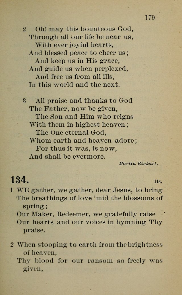 Hymnal: for churches and Sunday-schools of the Augustana Synod page 179