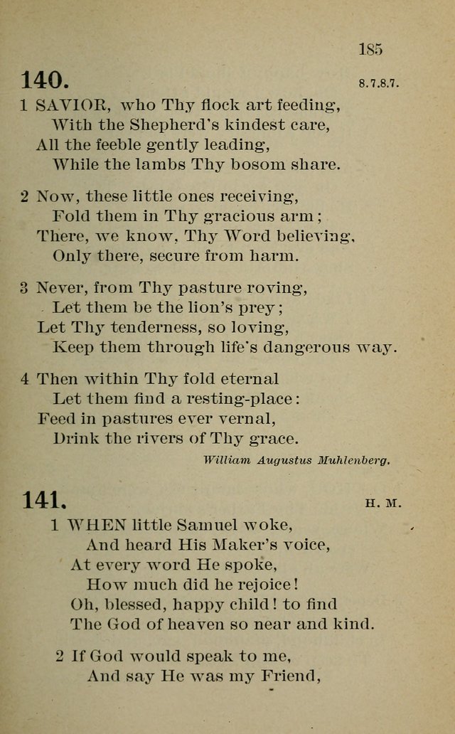 Hymnal: for churches and Sunday-schools of the Augustana Synod page 185