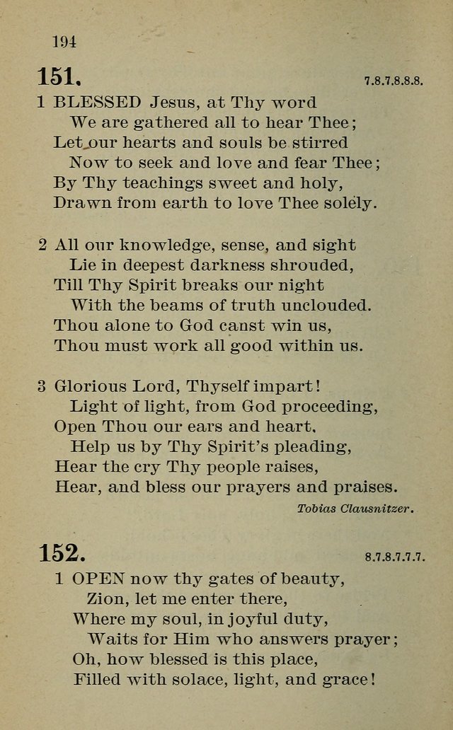 Hymnal: for churches and Sunday-schools of the Augustana Synod page 194