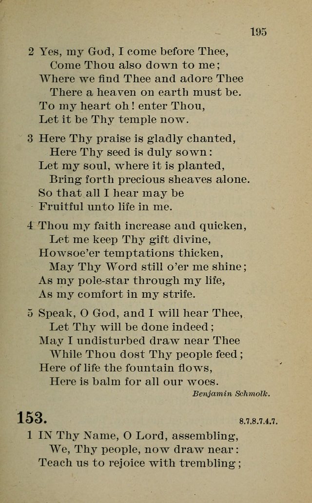 Hymnal: for churches and Sunday-schools of the Augustana Synod page 195