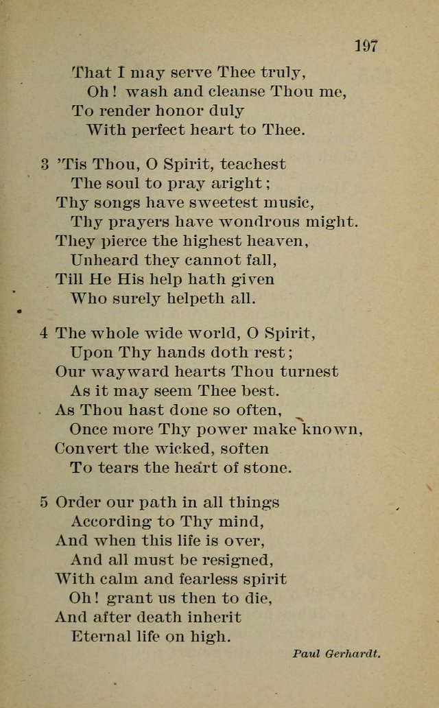 Hymnal: for churches and Sunday-schools of the Augustana Synod page 197