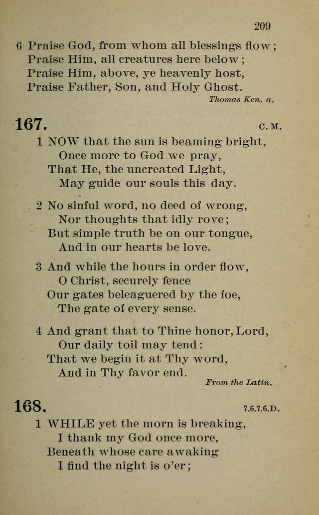 Hymnal: for churches and Sunday-schools of the Augustana Synod page 209