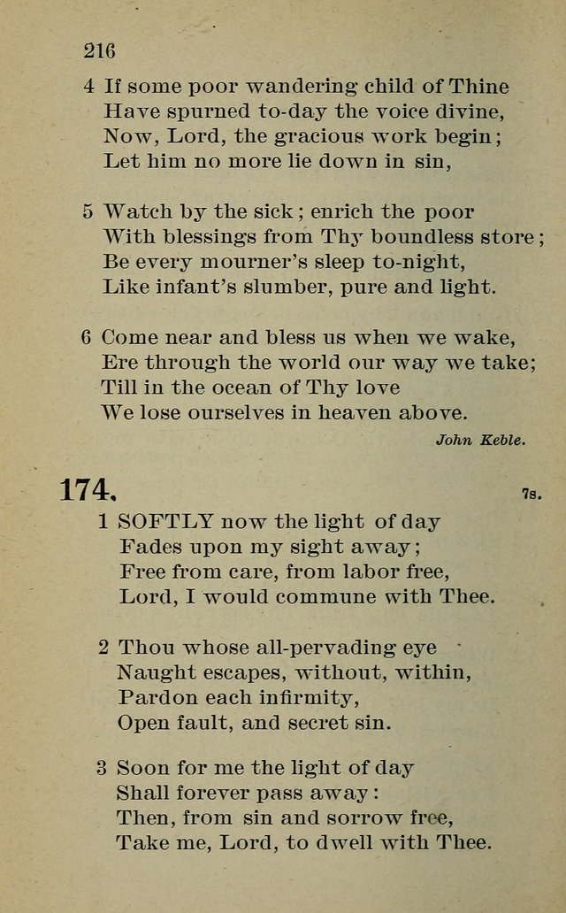 Hymnal: for churches and Sunday-schools of the Augustana Synod page 216