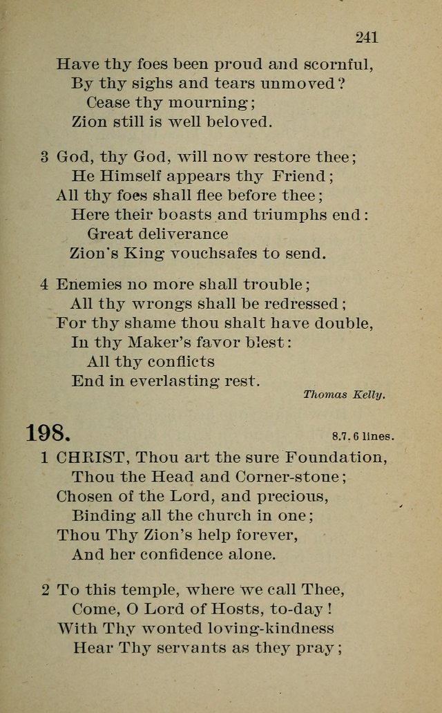 Hymnal: for churches and Sunday-schools of the Augustana Synod page 241