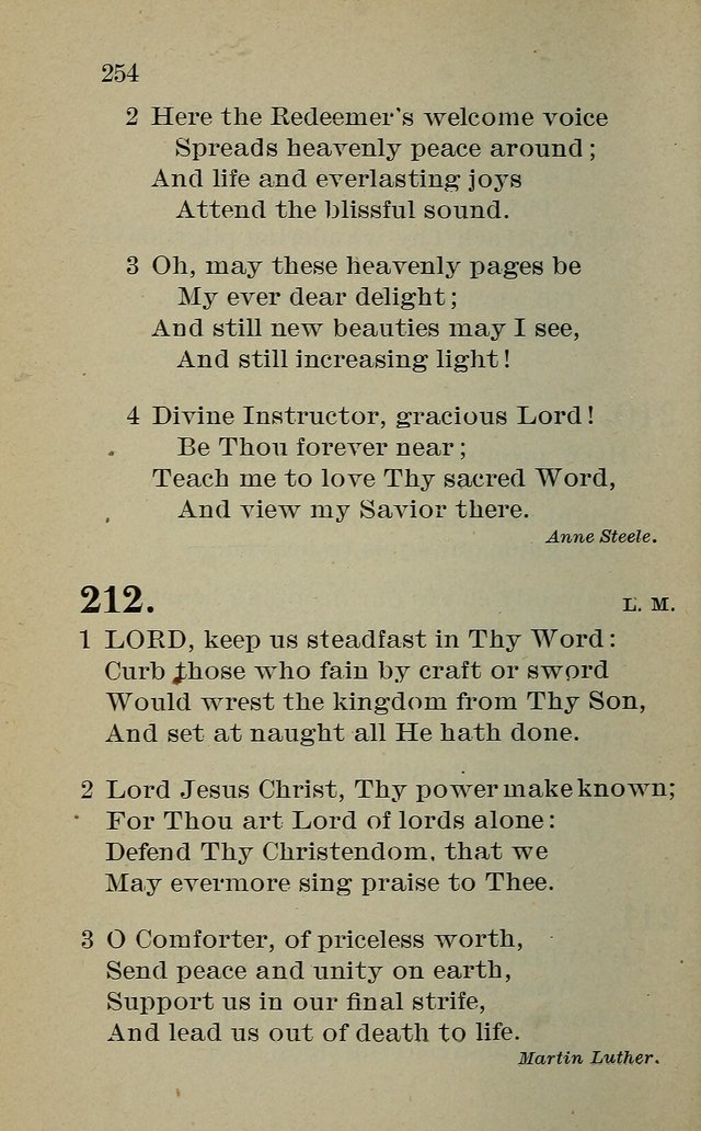 Hymnal: for churches and Sunday-schools of the Augustana Synod page 254