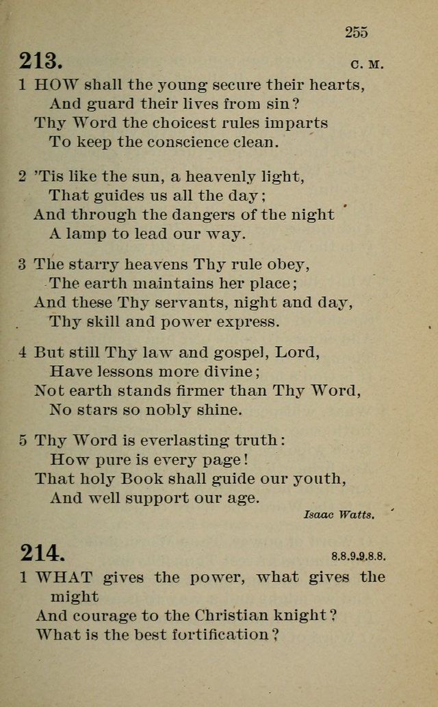 Hymnal: for churches and Sunday-schools of the Augustana Synod page 255