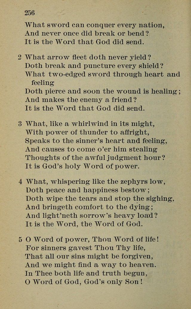 Hymnal: for churches and Sunday-schools of the Augustana Synod page 256