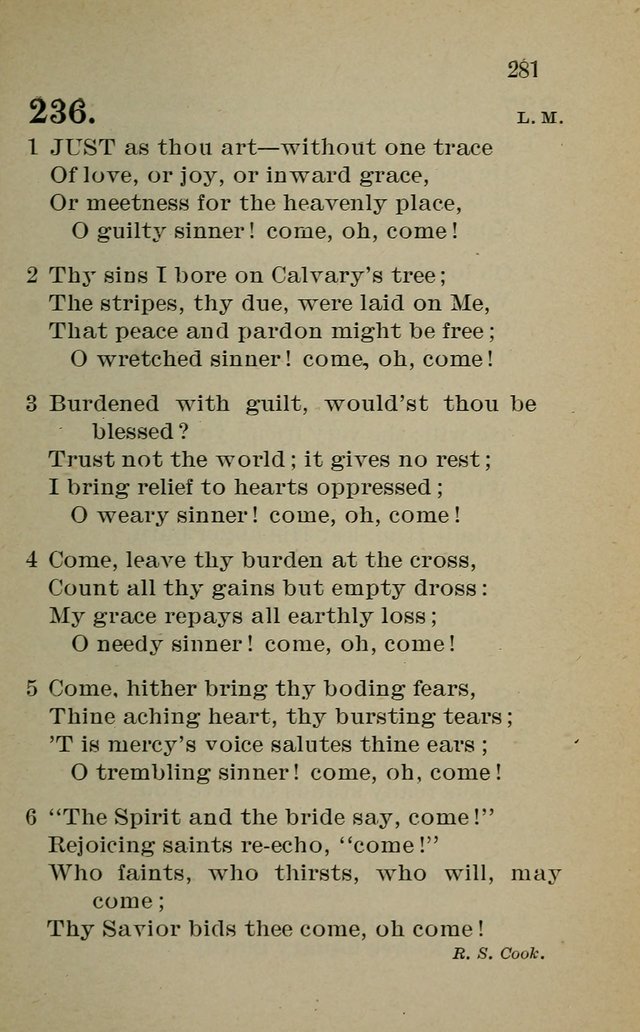 Hymnal: for churches and Sunday-schools of the Augustana Synod page 281