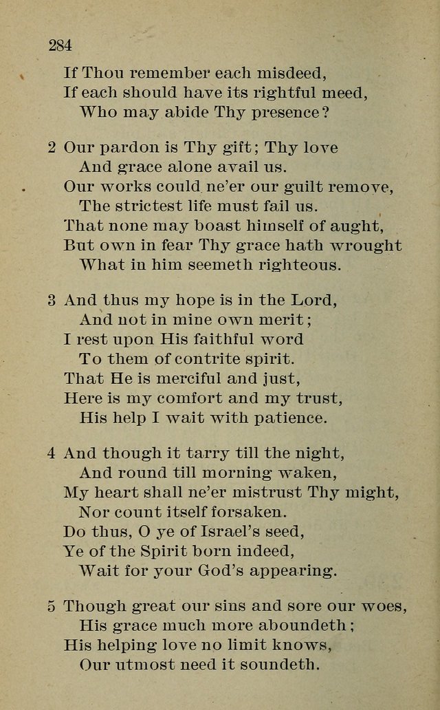 Hymnal: for churches and Sunday-schools of the Augustana Synod page 284