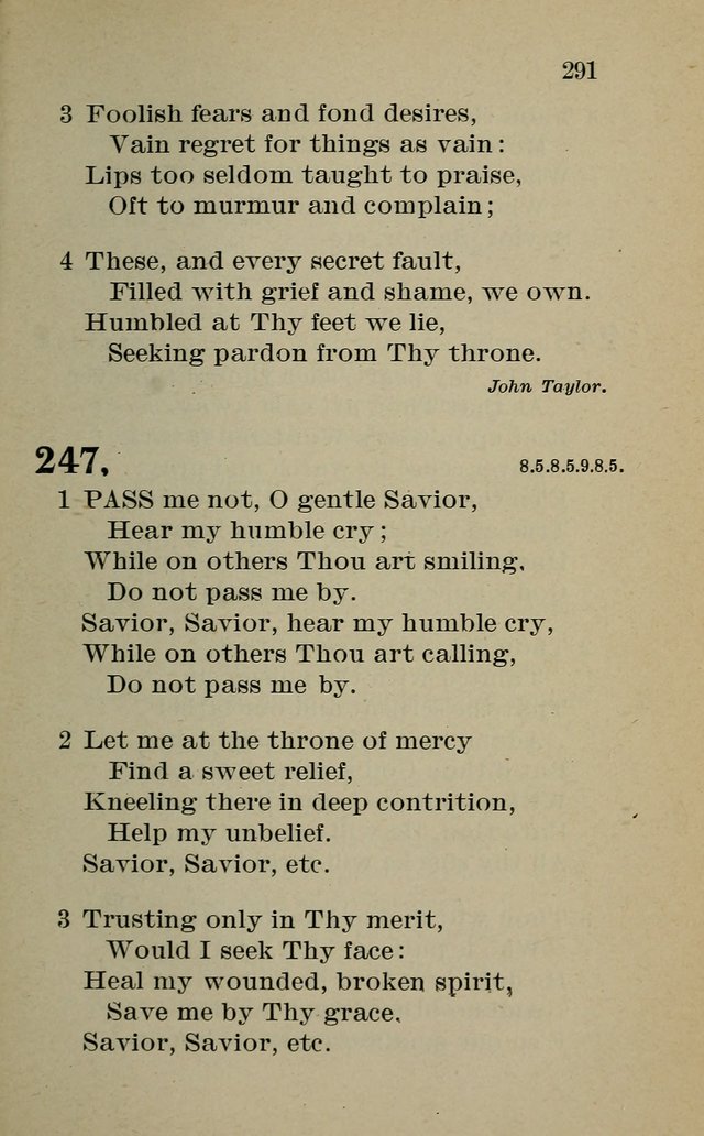Hymnal: for churches and Sunday-schools of the Augustana Synod page 291