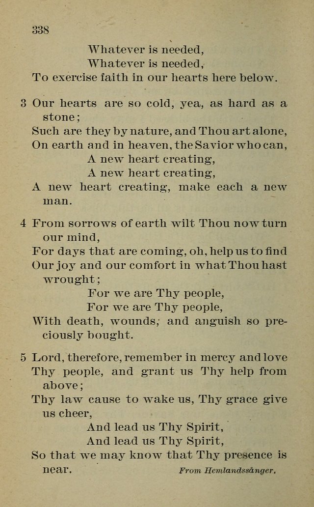 Hymnal: for churches and Sunday-schools of the Augustana Synod page 338