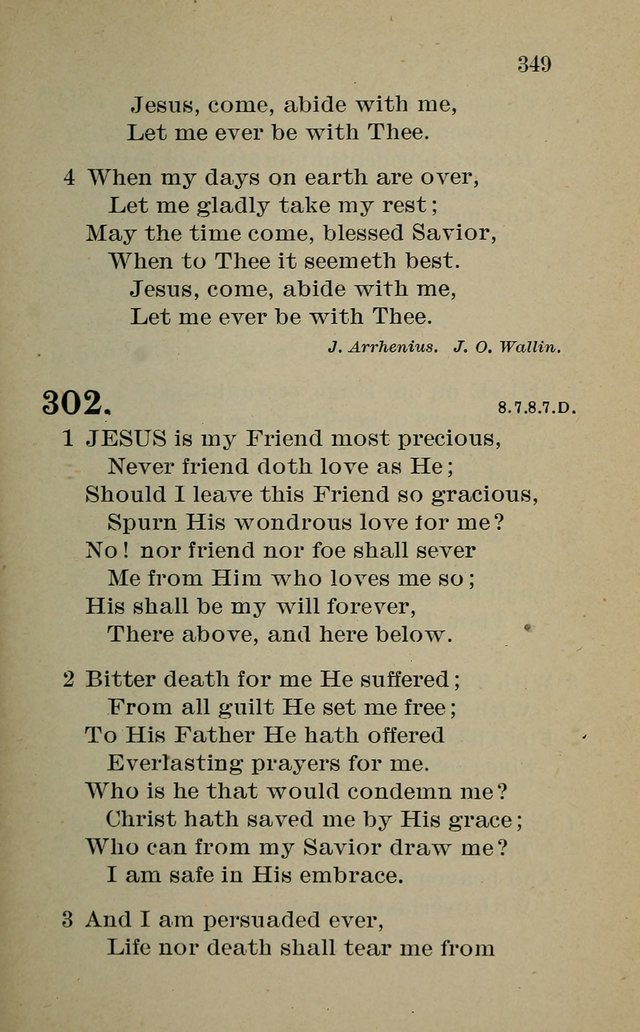 Hymnal: for churches and Sunday-schools of the Augustana Synod page 349