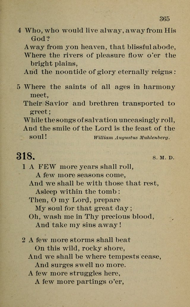 Hymnal: for churches and Sunday-schools of the Augustana Synod page 365