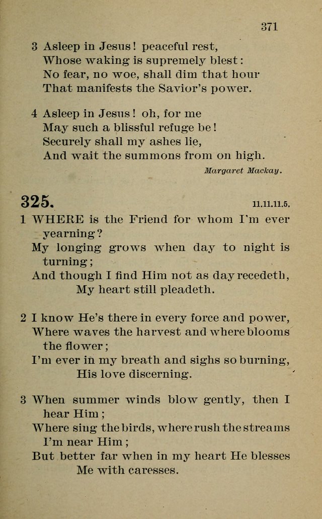 Hymnal: for churches and Sunday-schools of the Augustana Synod page 371