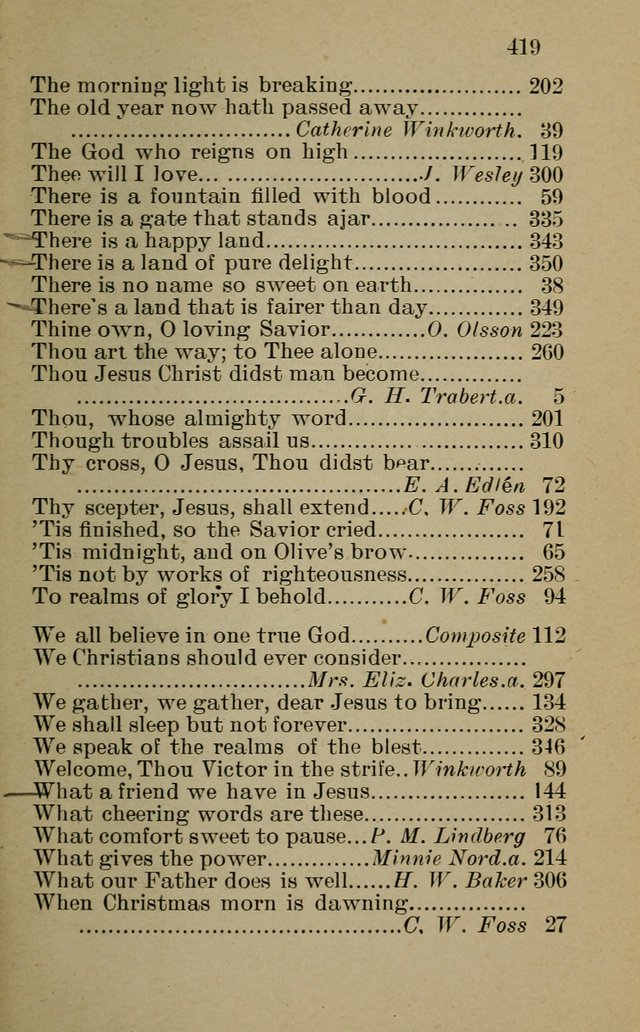 Hymnal: for churches and Sunday-schools of the Augustana Synod page 419