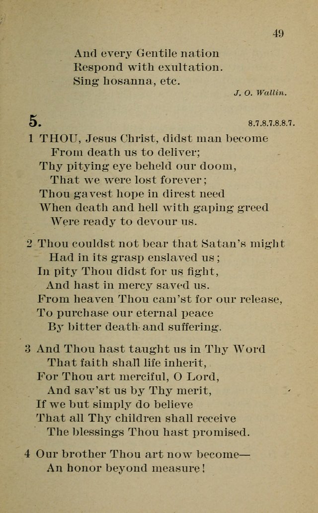 Hymnal: for churches and Sunday-schools of the Augustana Synod page 49