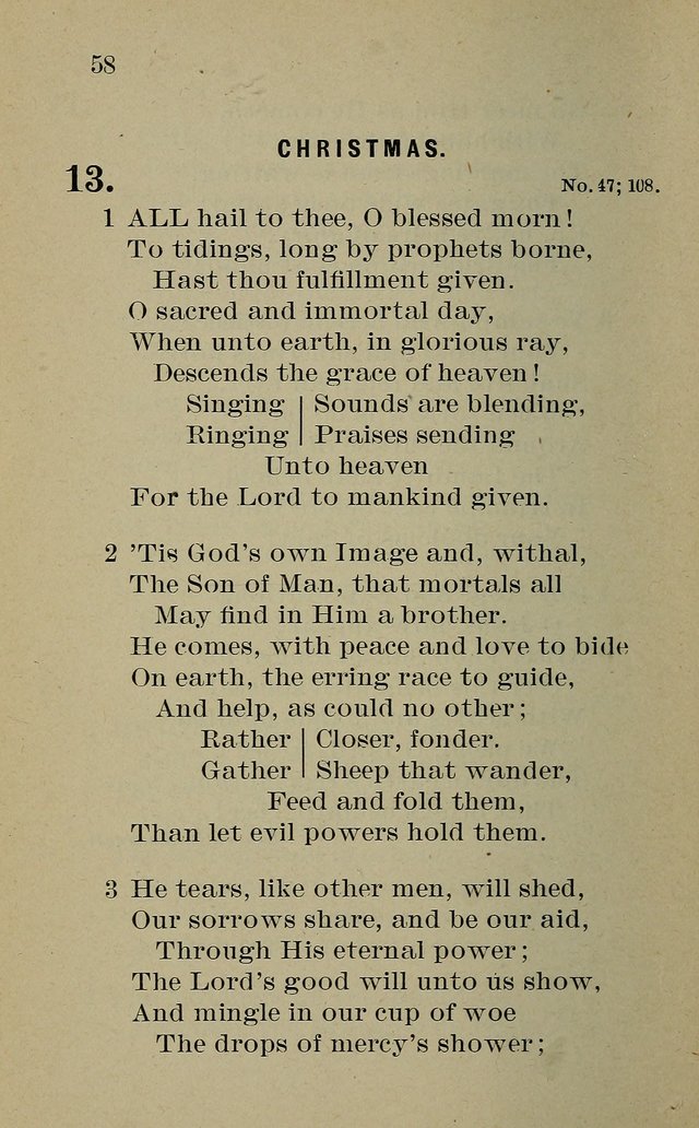 Hymnal: for churches and Sunday-schools of the Augustana Synod page 58