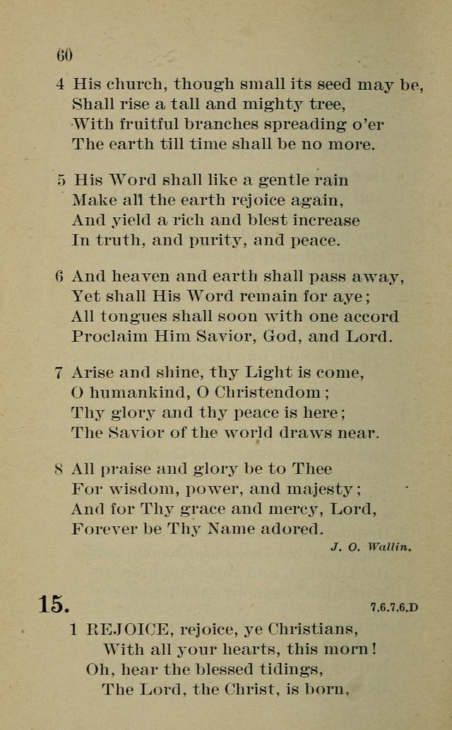 Hymnal: for churches and Sunday-schools of the Augustana Synod page 60