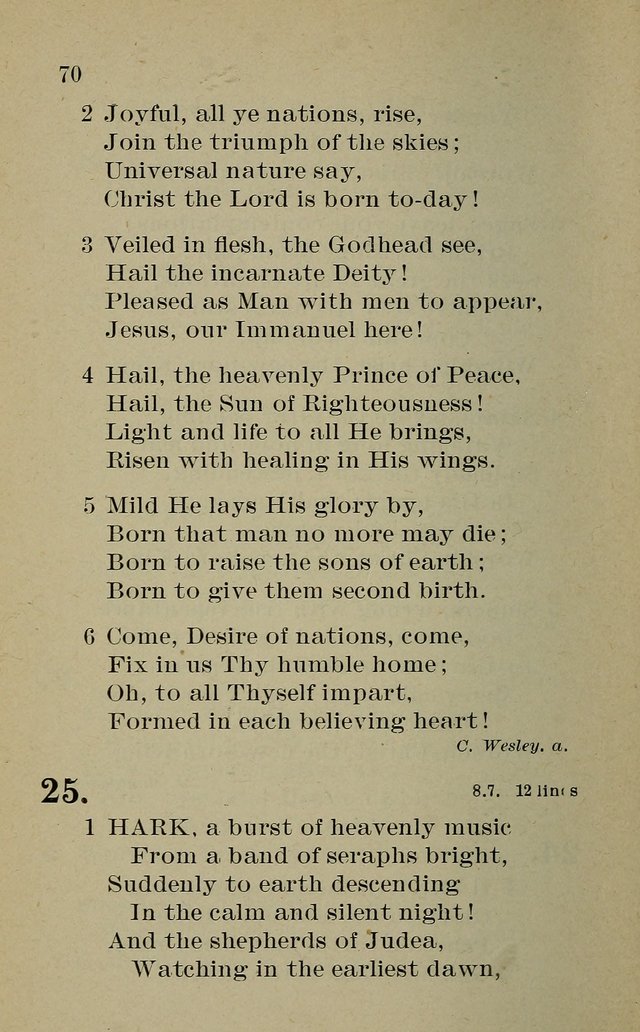 Hymnal: for churches and Sunday-schools of the Augustana Synod page 70