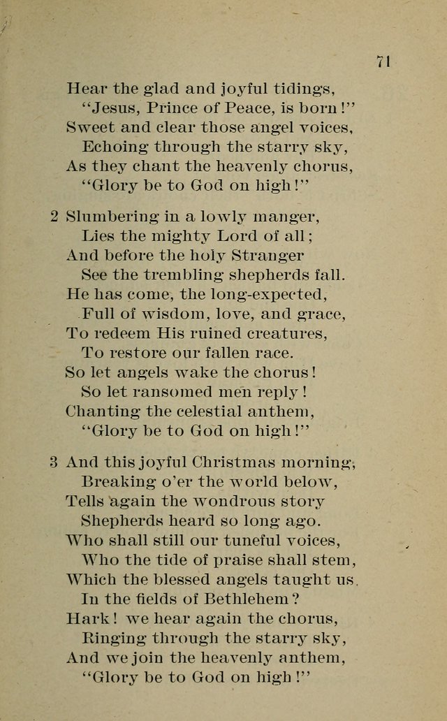 Hymnal: for churches and Sunday-schools of the Augustana Synod page 71