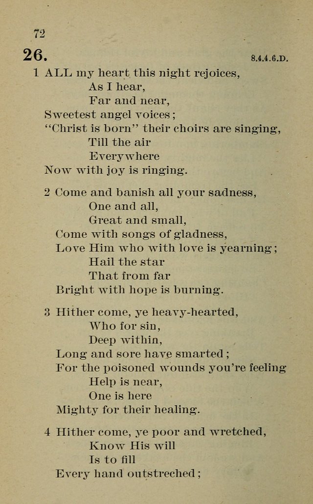 Hymnal: for churches and Sunday-schools of the Augustana Synod page 72