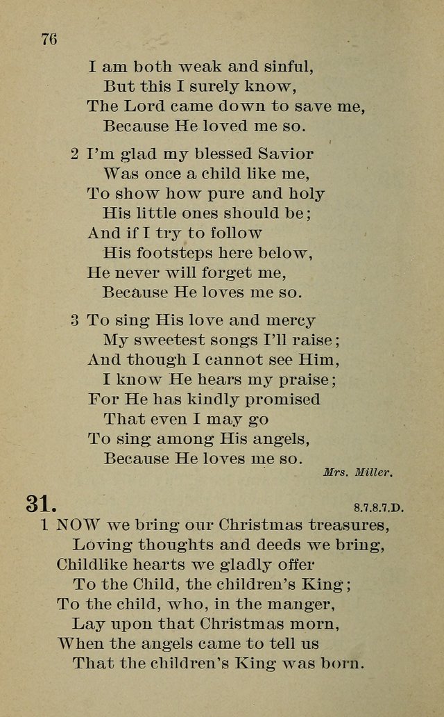 Hymnal: for churches and Sunday-schools of the Augustana Synod page 76