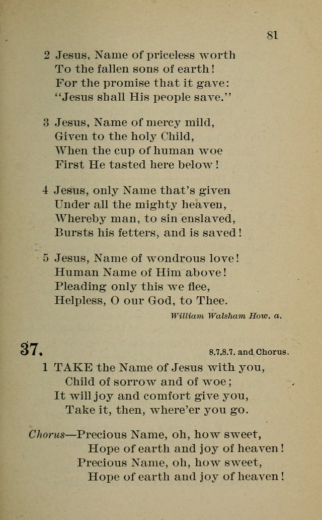 Hymnal: for churches and Sunday-schools of the Augustana Synod page 81