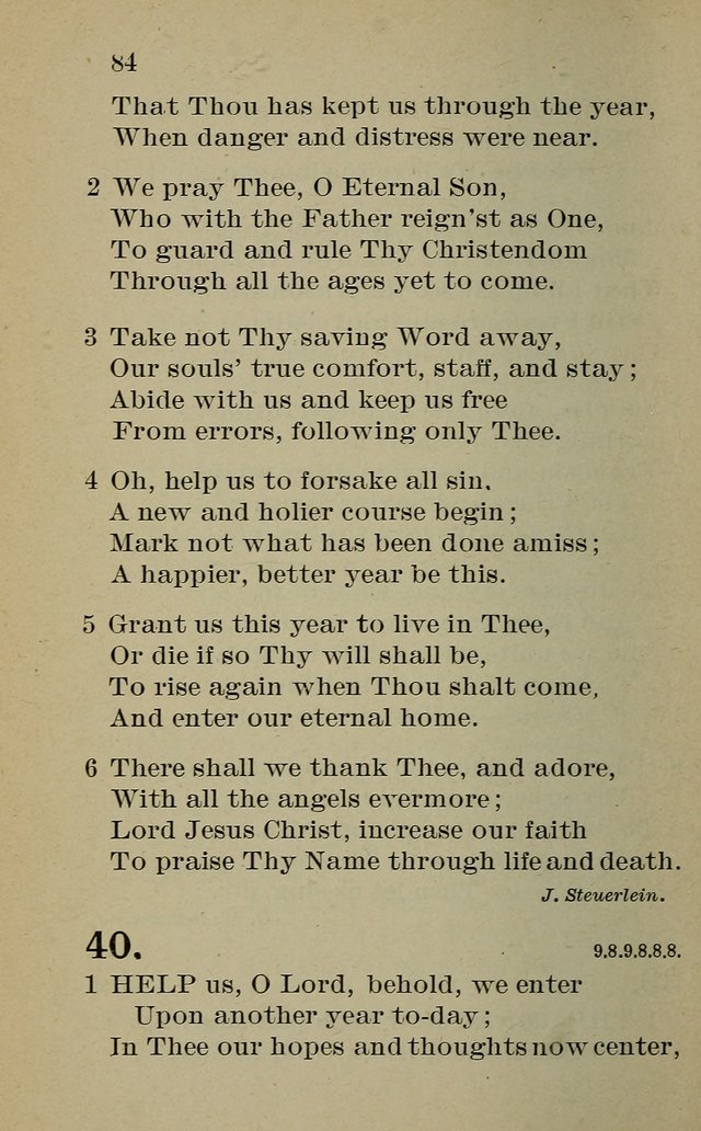 Hymnal: for churches and Sunday-schools of the Augustana Synod page 84