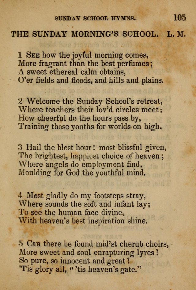 Hymns Composed for the Use of Sunday Schools, and Youthful Christians page 105