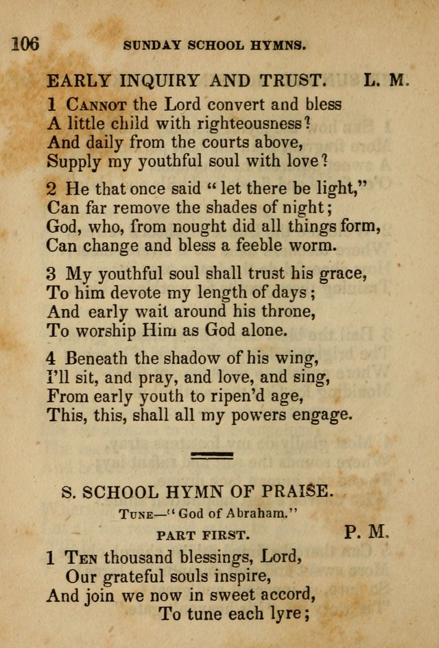 Hymns Composed for the Use of Sunday Schools, and Youthful Christians page 106