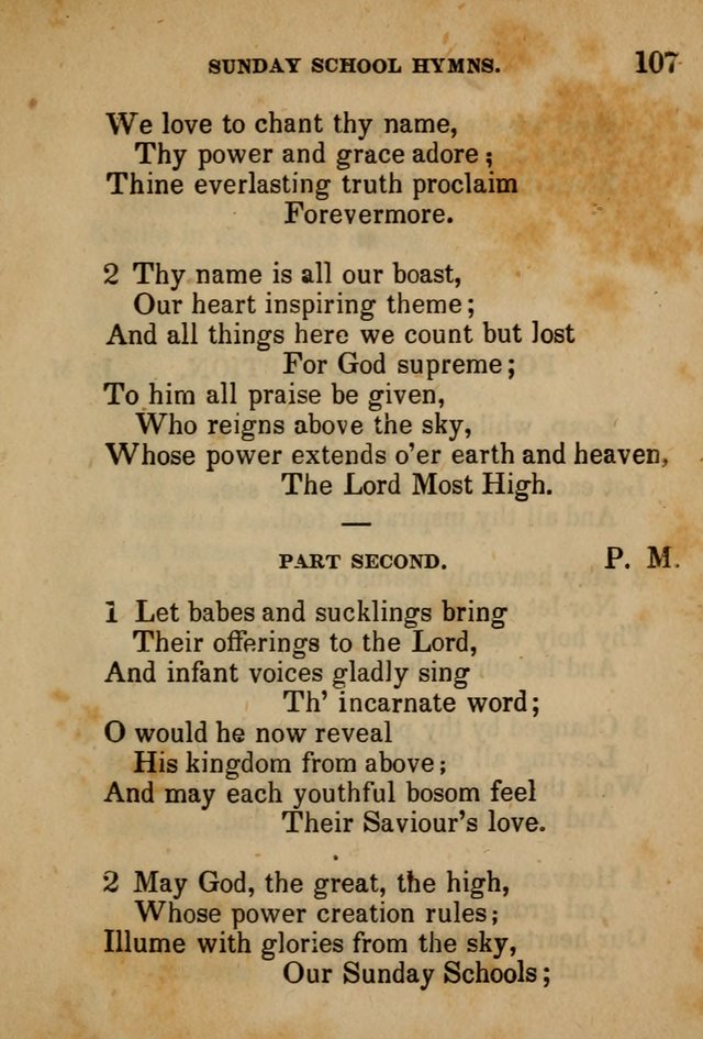 Hymns Composed for the Use of Sunday Schools, and Youthful Christians page 107