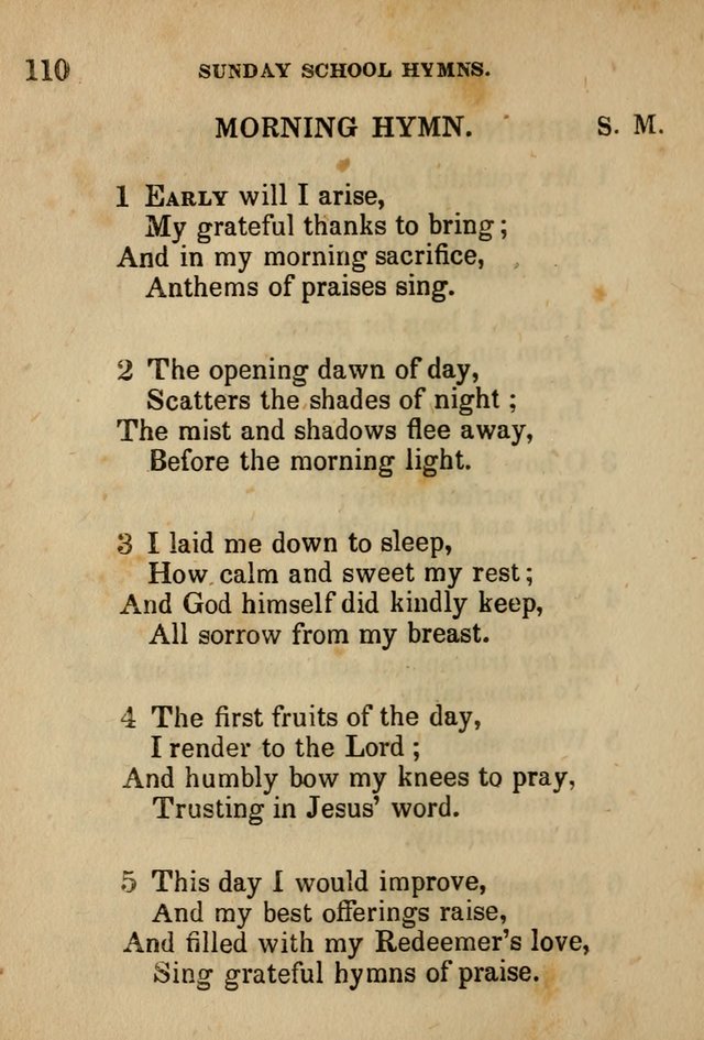 Hymns Composed for the Use of Sunday Schools, and Youthful Christians page 110