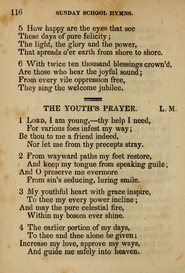 Hymns Composed for the Use of Sunday Schools, and Youthful Christians page 116