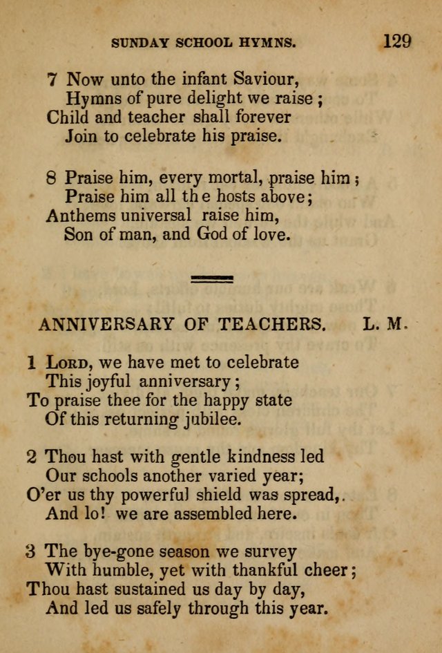 Hymns Composed for the Use of Sunday Schools, and Youthful Christians page 129