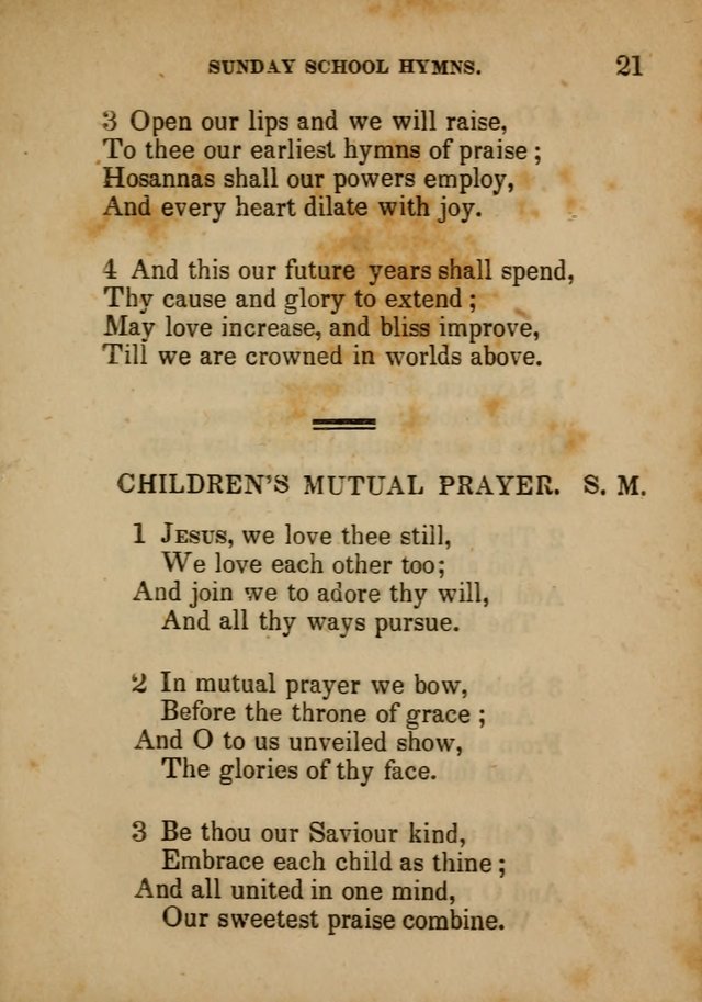 Hymns Composed for the Use of Sunday Schools, and Youthful Christians page 21