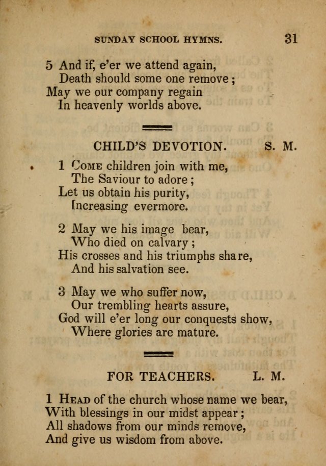 Hymns Composed for the Use of Sunday Schools, and Youthful Christians page 31