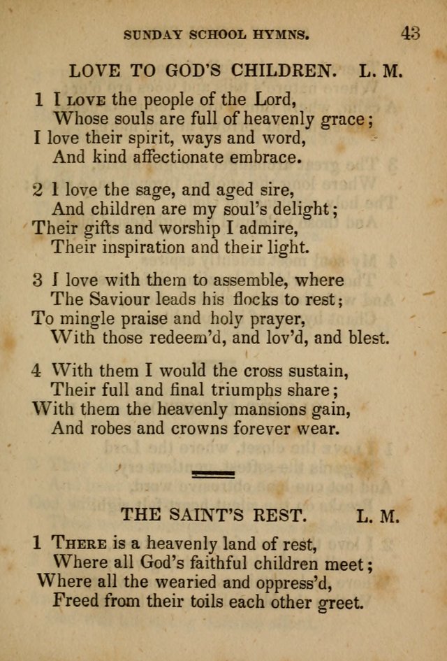 Hymns Composed for the Use of Sunday Schools, and Youthful Christians page 43