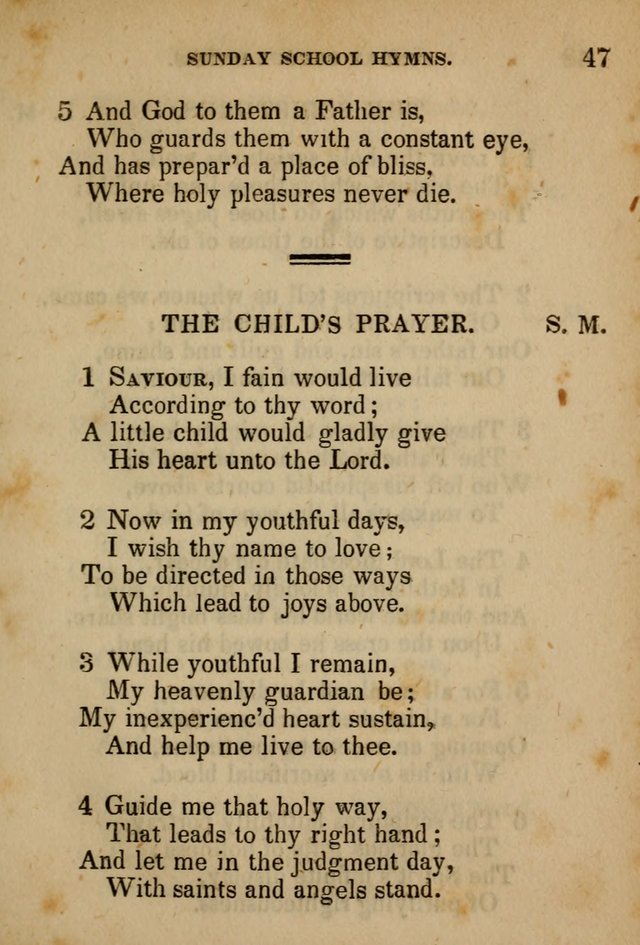 Hymns Composed for the Use of Sunday Schools, and Youthful Christians page 47